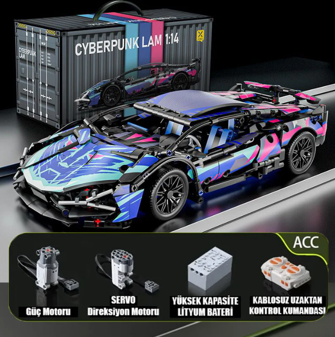Cyberpunk Lamborghini | 1314 Parça