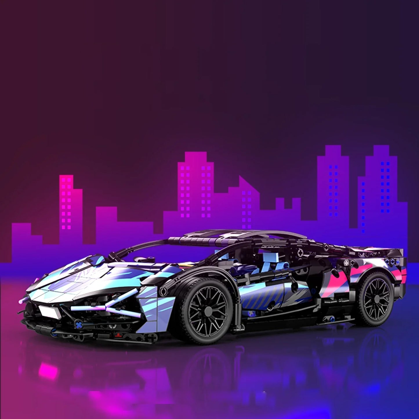 Cyberpunk Lamborghini | 1314 Parça